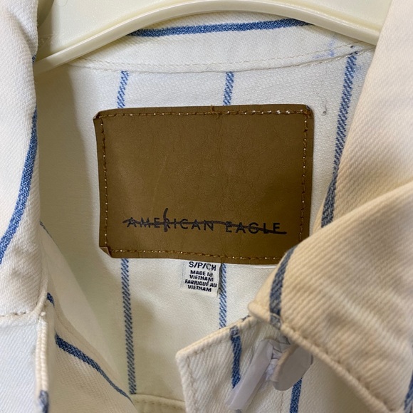 American Eagle Striped Denim Jacket - Picture 3 of 5